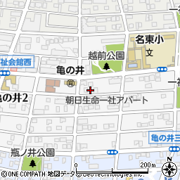 愛知県名古屋市名東区亀の井3丁目24周辺の地図