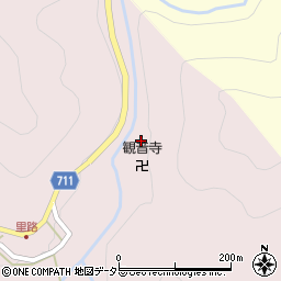 京都府京丹波町（船井郡）鎌谷奥（シノ谷）周辺の地図