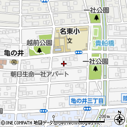 愛知県名古屋市名東区亀の井3丁目129周辺の地図