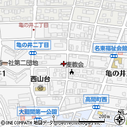 愛知県名古屋市名東区亀の井2丁目27周辺の地図
