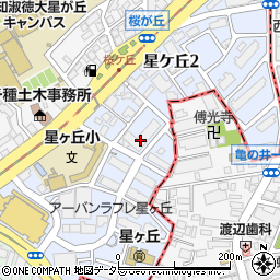 愛知県名古屋市千種区星ケ丘周辺の地図