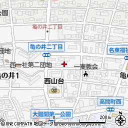 愛知県名古屋市名東区亀の井2丁目19周辺の地図