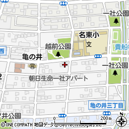 愛知県名古屋市名東区亀の井3丁目17周辺の地図