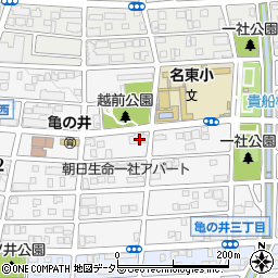 愛知県名古屋市名東区亀の井3丁目17周辺の地図