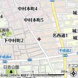 名鉄協商下中村町駐車場周辺の地図