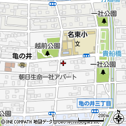 愛知県名古屋市名東区亀の井3丁目周辺の地図