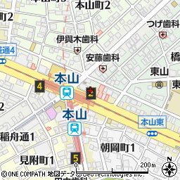 名古屋本山郵便局周辺の地図
