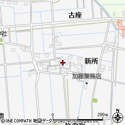 愛知県津島市百町新所周辺の地図