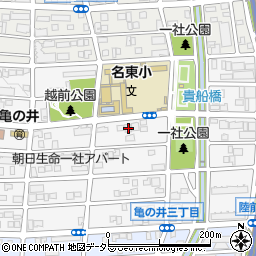 愛知県名古屋市名東区亀の井3丁目125周辺の地図
