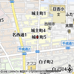 愛知県名古屋市中村区城主町5丁目周辺の地図