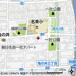 愛知県名古屋市名東区亀の井3丁目124周辺の地図