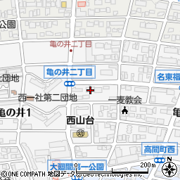 愛知県名古屋市名東区亀の井2丁目18周辺の地図