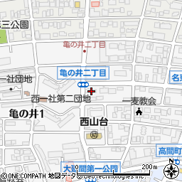 愛知県名古屋市名東区亀の井2丁目15周辺の地図