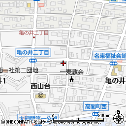 愛知県名古屋市名東区亀の井2丁目26周辺の地図