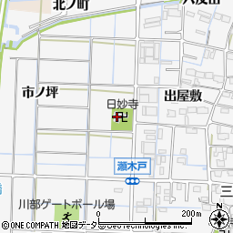 愛知県あま市七宝町川部瀬木戸周辺の地図