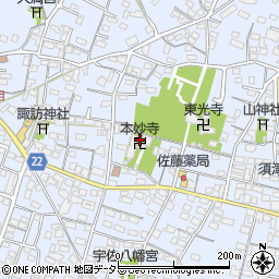 本妙寺周辺の地図