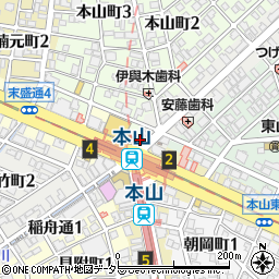 三菱ＵＦＪ銀行本山駅前 ＡＴＭ周辺の地図