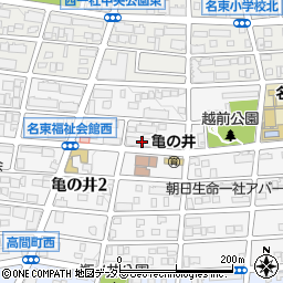 愛知県名古屋市名東区亀の井2丁目189周辺の地図