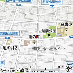 愛知県名古屋市名東区亀の井2丁目200周辺の地図