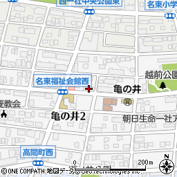 愛知県名古屋市名東区亀の井2丁目183周辺の地図