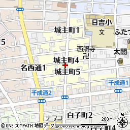 愛知県名古屋市中村区城主町4丁目周辺の地図