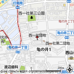 愛知県名古屋市名東区亀の井1丁目19周辺の地図