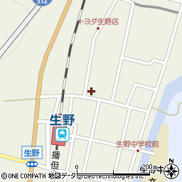 兵庫県朝来市生野町口銀谷1885周辺の地図
