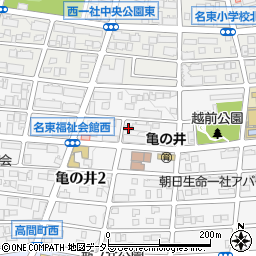 愛知県名古屋市名東区亀の井2丁目188周辺の地図