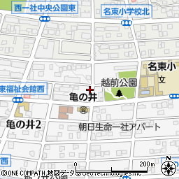 愛知県名古屋市名東区亀の井2丁目198周辺の地図