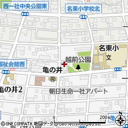 愛知県名古屋市名東区亀の井3丁目13周辺の地図