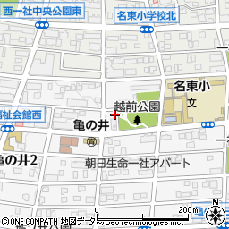 愛知県名古屋市名東区亀の井3丁目14周辺の地図