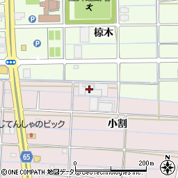 愛知県津島市大坪町（小割）周辺の地図
