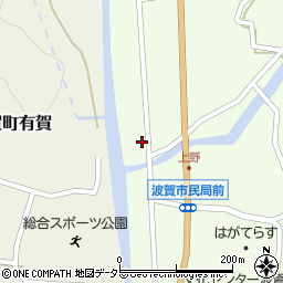 兵庫県宍粟市波賀町上野851-1周辺の地図