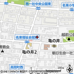 愛知県名古屋市名東区亀の井2丁目184周辺の地図
