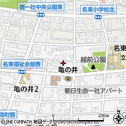 愛知県名古屋市名東区亀の井2丁目191周辺の地図
