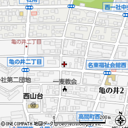 愛知県名古屋市名東区亀の井2丁目127周辺の地図