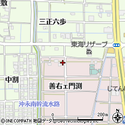 愛知県津島市高台寺町（善右ェ門渕）周辺の地図