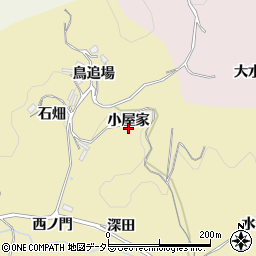 愛知県豊田市永野町小屋家周辺の地図