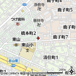愛知県名古屋市千種区橋本町2丁目37周辺の地図