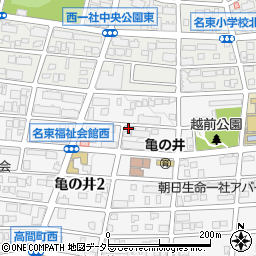 愛知県名古屋市名東区亀の井2丁目187周辺の地図