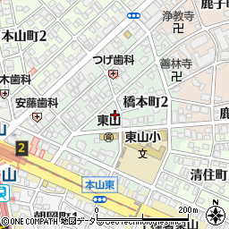 愛知県名古屋市千種区橋本町2丁目8周辺の地図