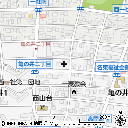 愛知県名古屋市名東区亀の井2丁目11周辺の地図