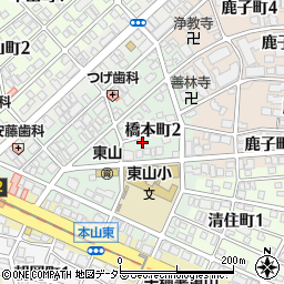 愛知県名古屋市千種区橋本町2丁目29-3周辺の地図