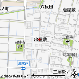 愛知県あま市七宝町川部出屋敷周辺の地図