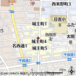 愛知県名古屋市中村区城主町3丁目周辺の地図