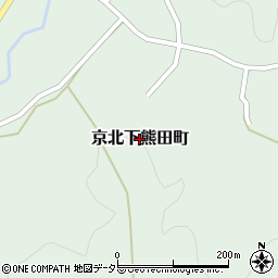 京都府京都市右京区京北下熊田町周辺の地図