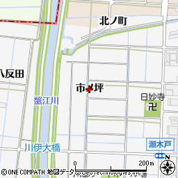 愛知県あま市七宝町川部（市ノ坪）周辺の地図