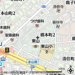 愛知県名古屋市千種区橋本町2丁目8-3周辺の地図