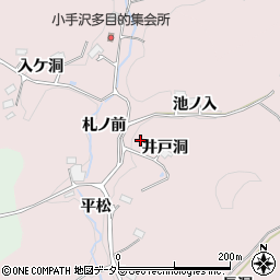 愛知県豊田市小手沢町周辺の地図