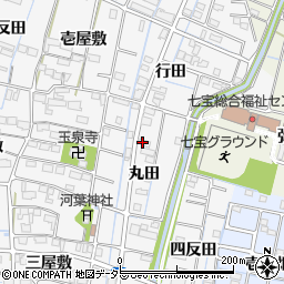 愛知県あま市七宝町川部丸田周辺の地図